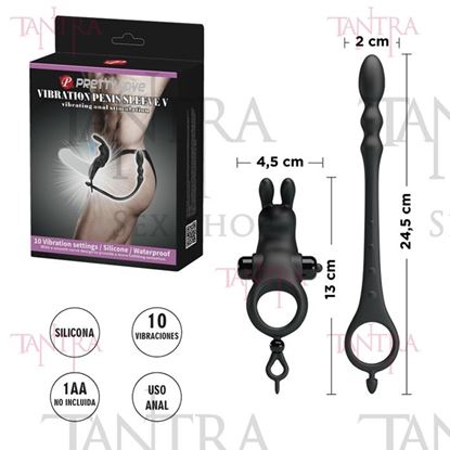 Anillo para estimulacion clitorial y dilatacion anal,